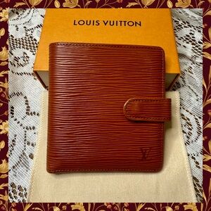 Louis Vuitton Epi Porte-Billets Wallet in Rich Brown